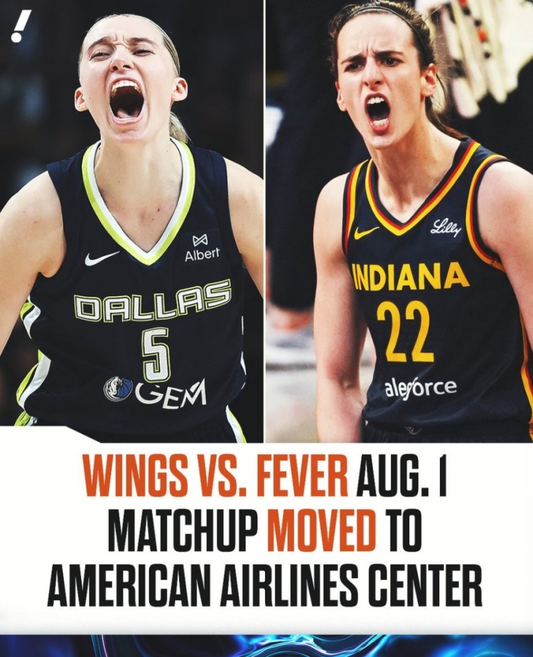 克拉克VS佩奇！因首场对决太爆 飞翼VS狂热将移至独行侠主场开打